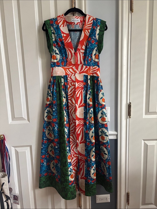 HUNTER BELL Dresses & Skirts - HUNTER BELL Multicolor Sleeveless Maxi Dress with Bold Floral & Fruit Print